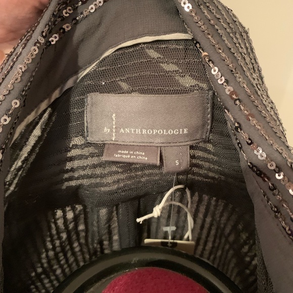 Anthropologie Sequin Button Top - Picture 3 of 4